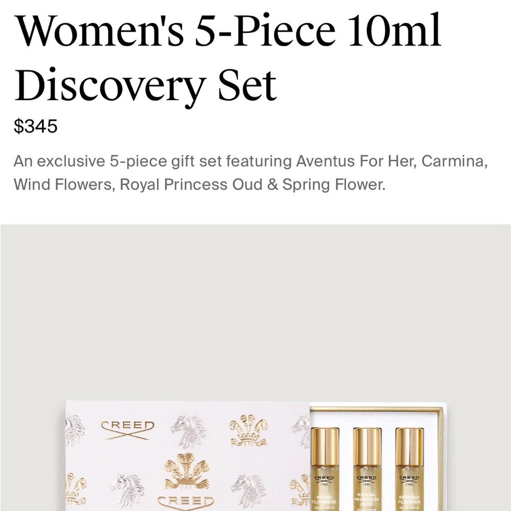 Creed perfume set